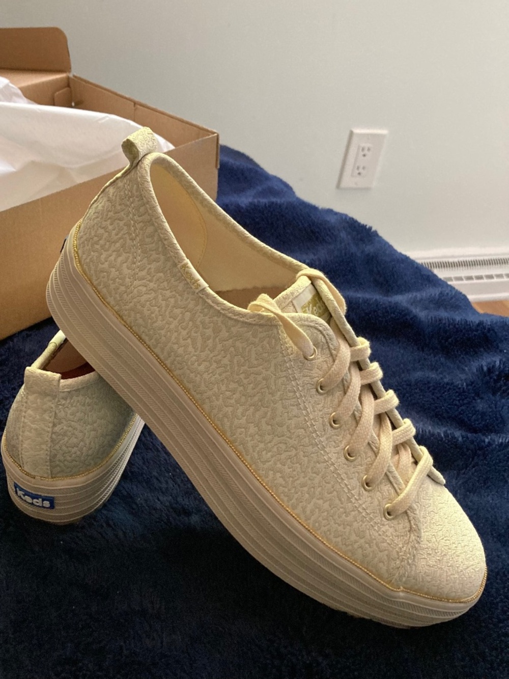 Keds Platform Taupe Metallic Sz. 11 Eur. 42.5